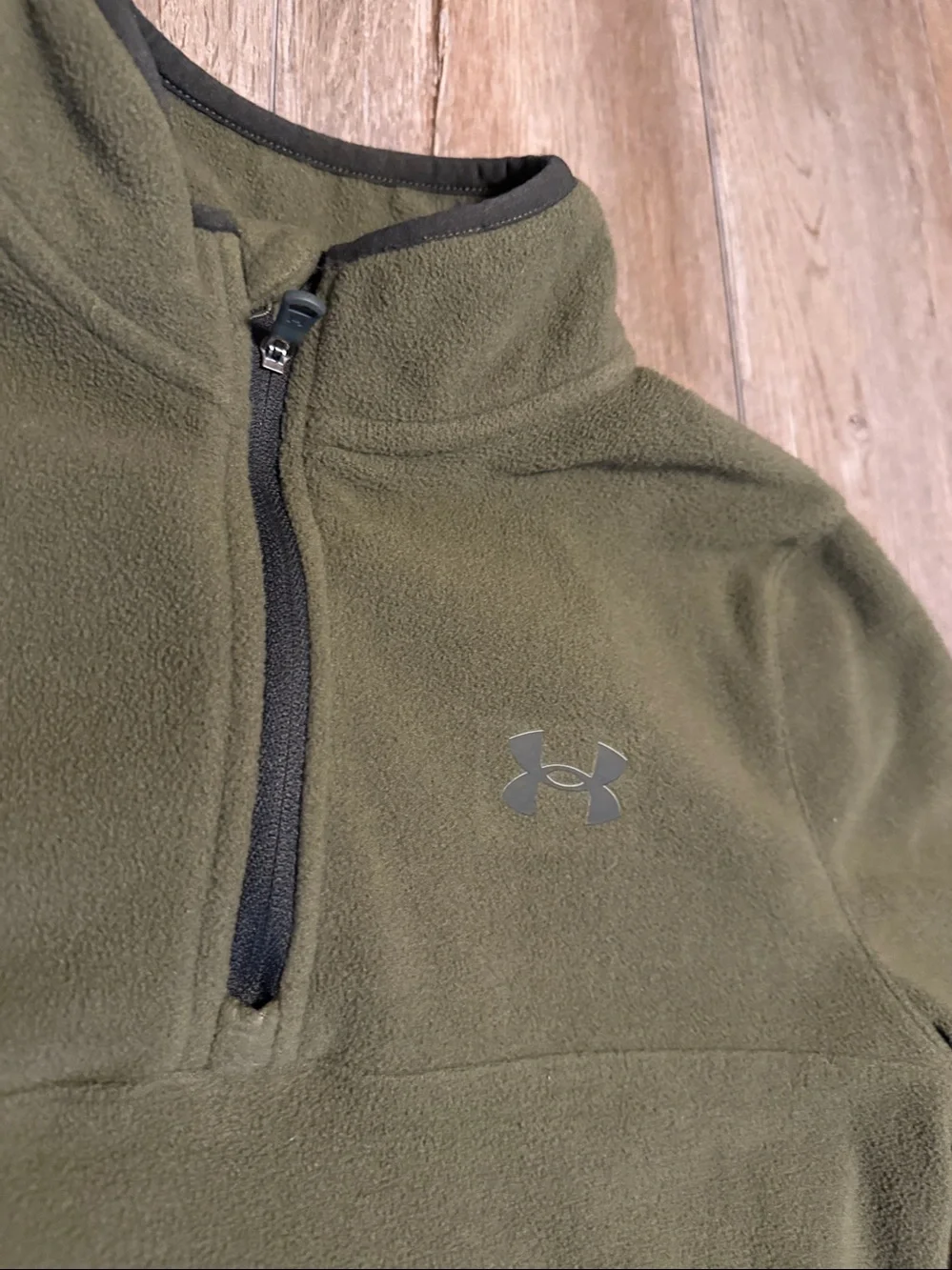 Under Armour Olive Green Quarter-Zip Performance Fleece